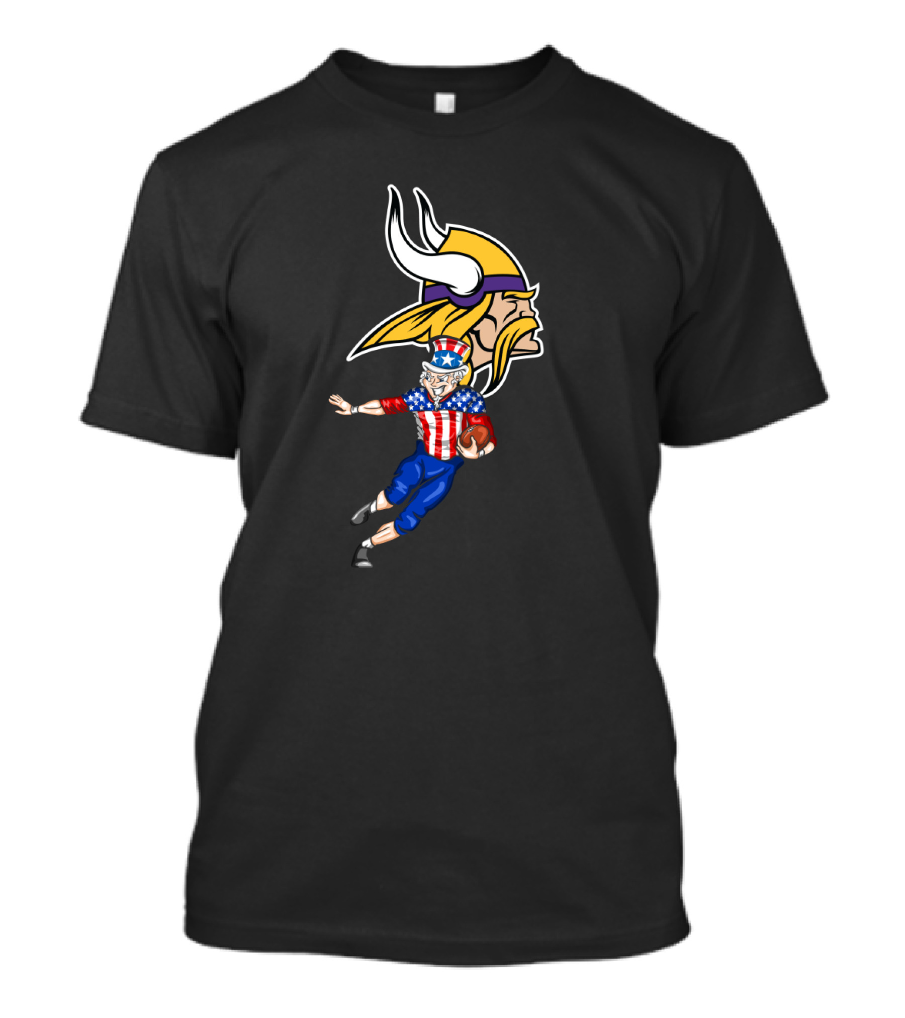 Minnesota Vikings Uncle Sam 4Th July Football Celebration T-Shirt