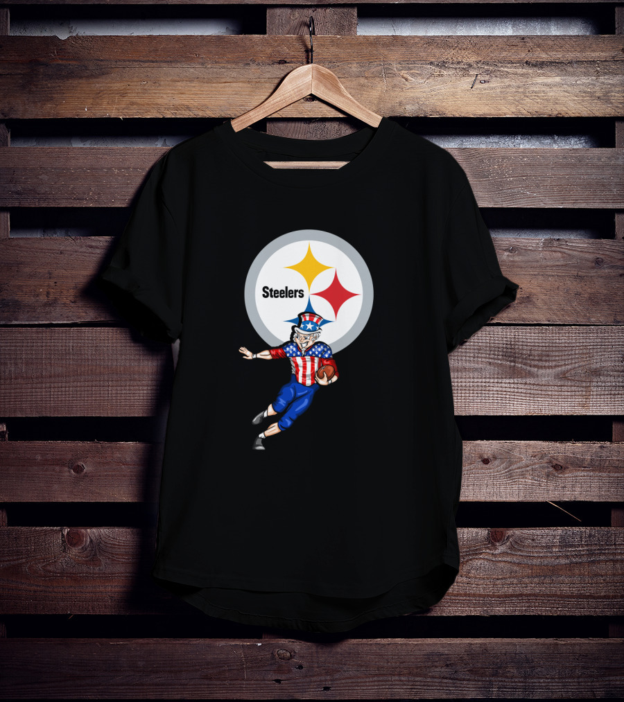 Pittsburgh Steelers Uncle Sam 4Th July Football Stars And Stripes T-Shirt