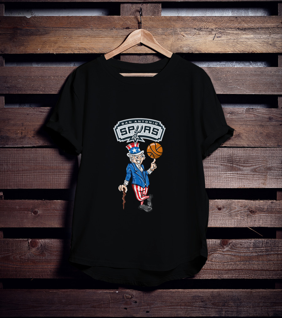 San Antonio Spurs Uncle Sam Basketball 4Th Of July Celebration T-Shirt