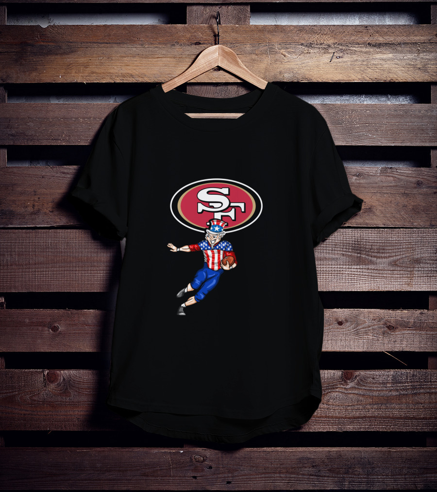 San Francisco 49ers Uncle Sam 4Th July Football Celebration T-Shirt