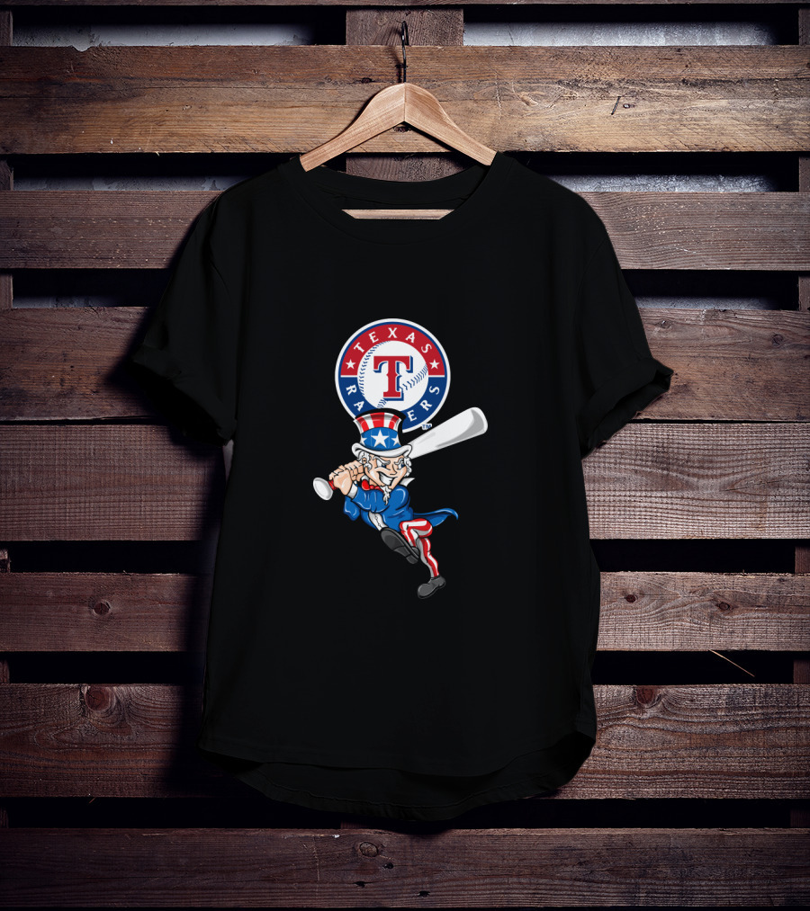 Texas Rangers Uncle Sam Baseball 4Th July Celebration Sports T-Shirt