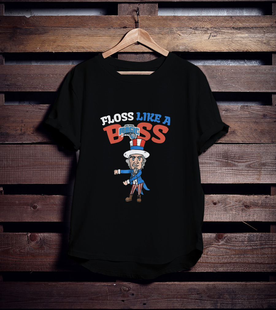 Floss Like A Boss Orlando Magic Uncle Sam 4Th Of July T-Shirt