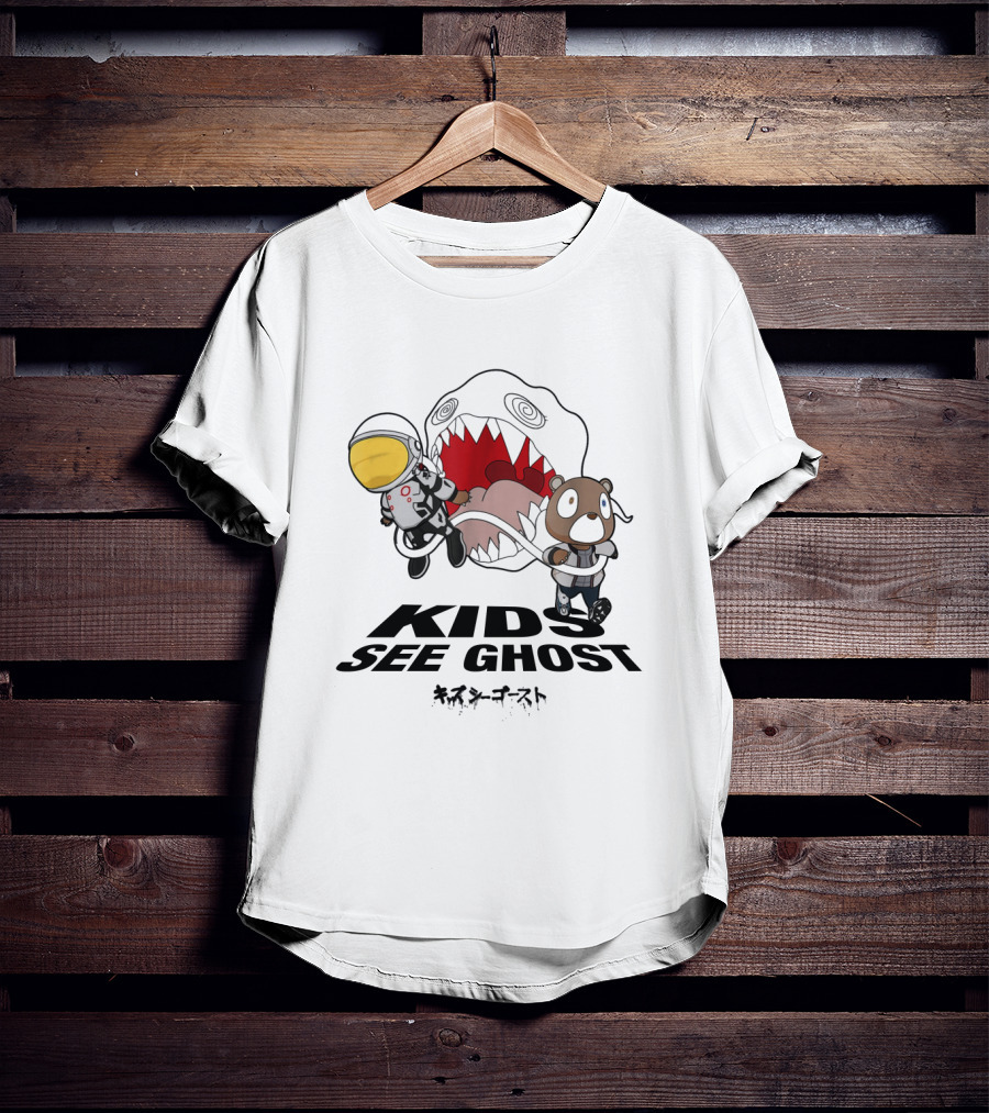 Kids See Ghost Astronaut And Bear With Monster Mouth T-Shirt