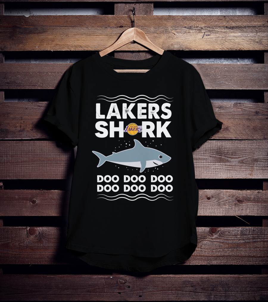 Los Angeles Lakers Shark Doo Doo Doo NBA Basketball Fan T-Shirt