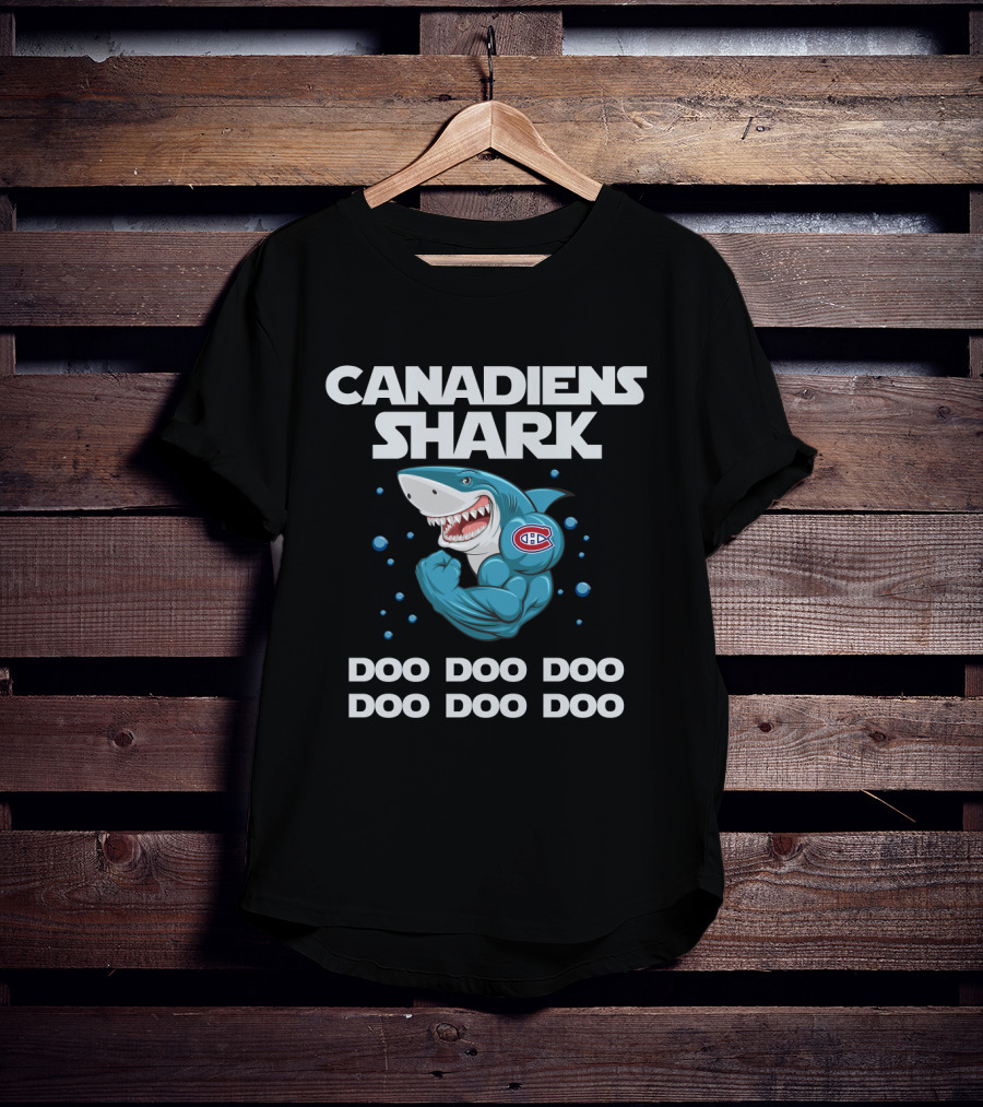 Canadiens Shark Doo Doo Doo Song With Montreal Canadiens T-Shirt