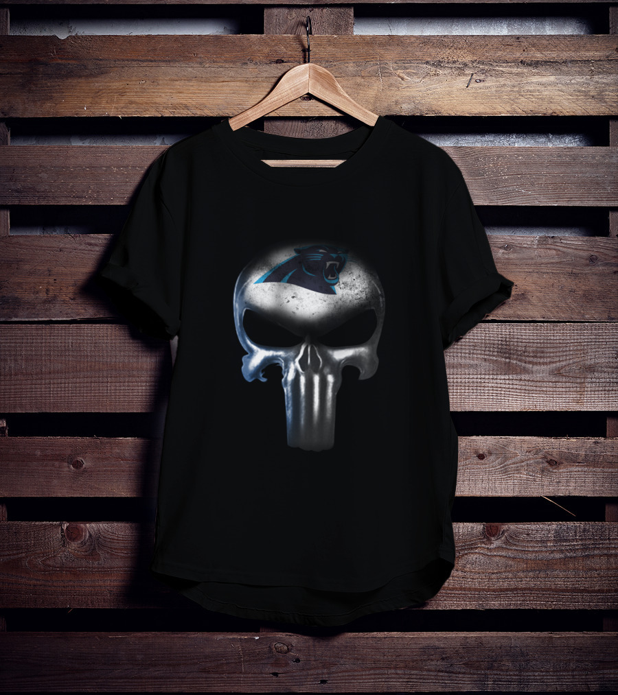 Carolina Panthers Fans Punisher Skull Logo Edition T-Shirt