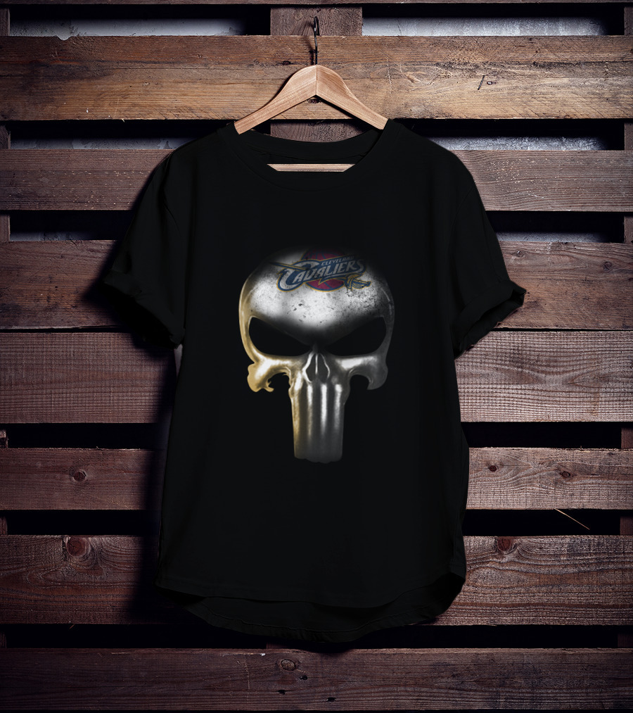 Cleveland Cavaliers Fans Punisher Skull T-Shirt
