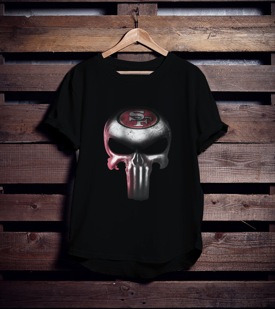 San Francisco 49ers Punisher Skull Fans T-Shirt