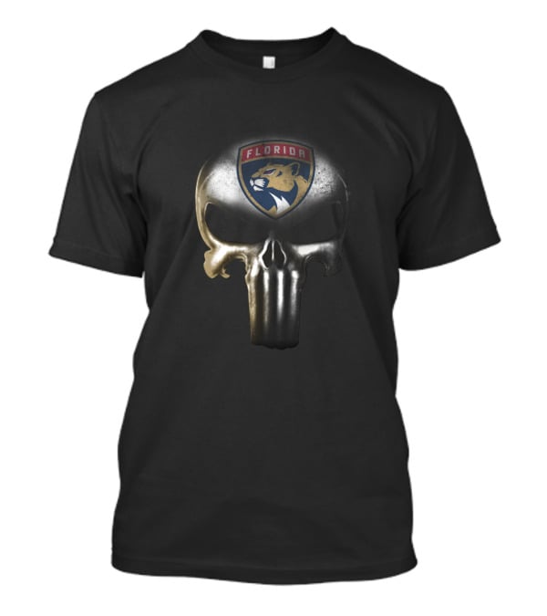 Florida Panthers Punisher Skull For Fans T-Shirt