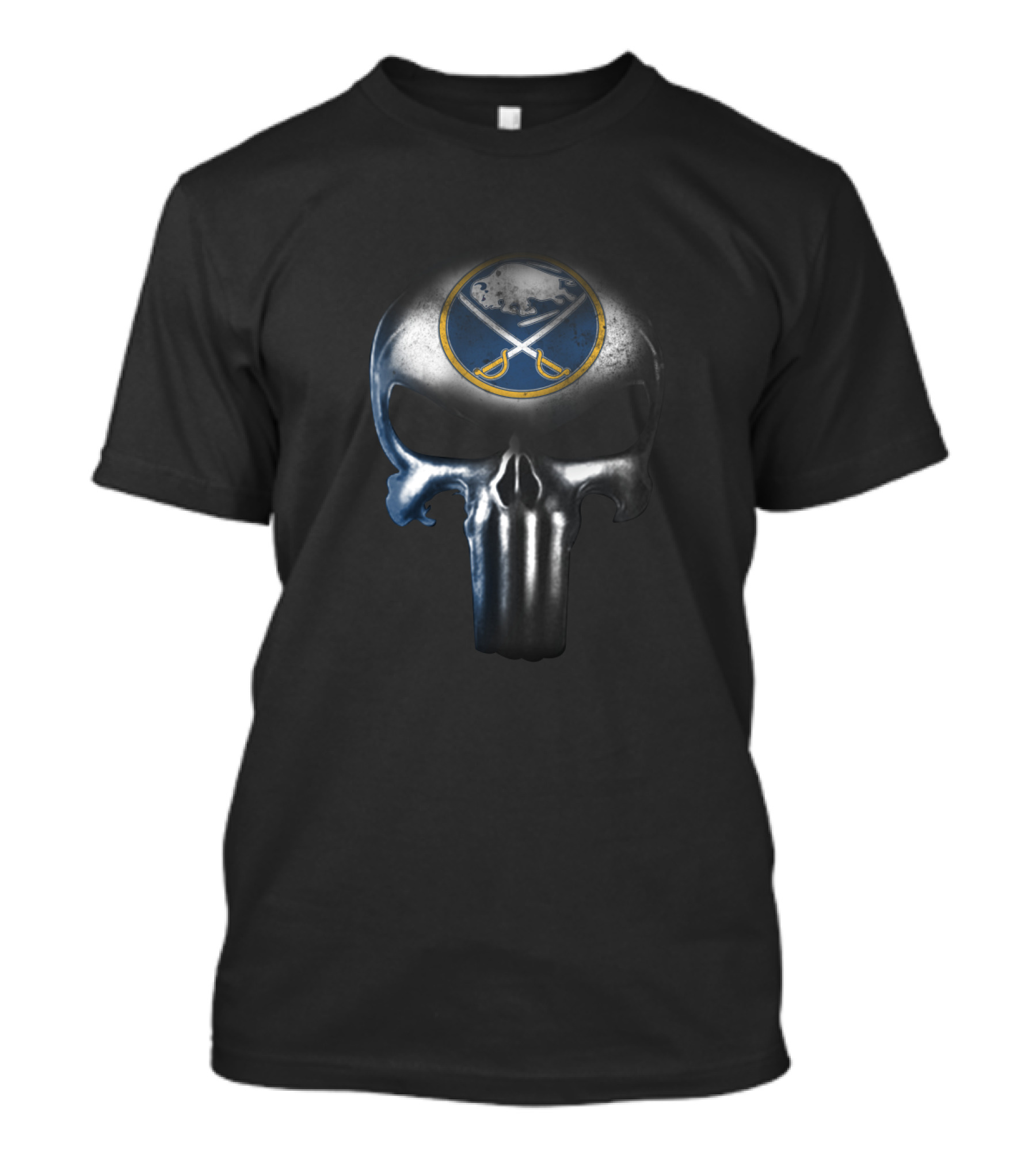 Buffalo Sabres The Punisher Skull Logo Fan Merchandise T-Shirt