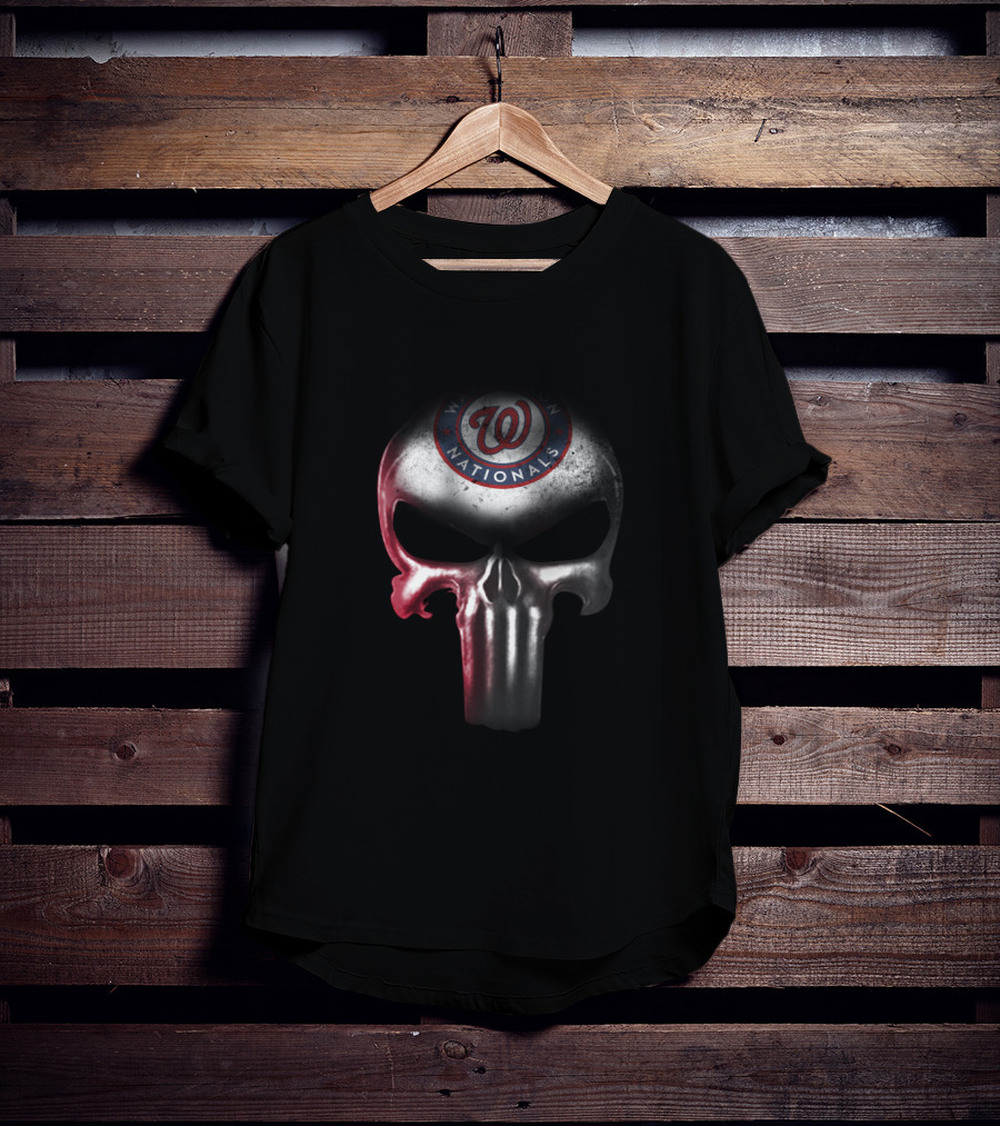 Washington Nationals Punisher Skull Fan T-Shirt