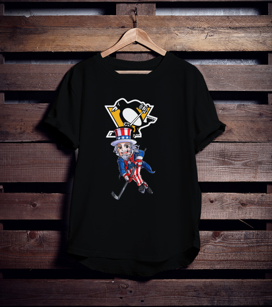 Uncle Sam Pittsburgh Penguins 4Th Of July Hockey Fans T-Shirt