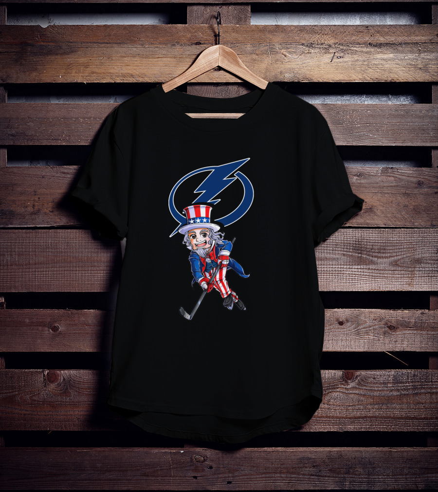Tampa Bay Lightning Uncle Sam Hockey 4Th Of July T-Shirt