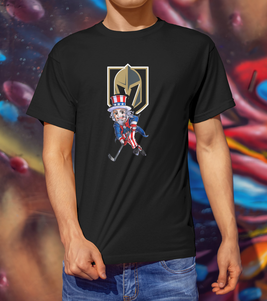 Uncle Sam Hockey Vegas Golden Knights 4Th July Patriotic Mascot T-Shirt