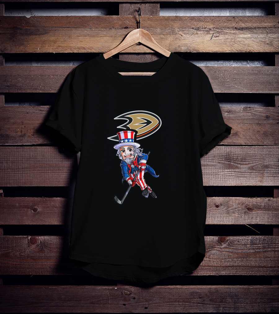 Uncle Sam Hockey Anaheim Ducks 4Th Of July Fan Gear T-Shirt