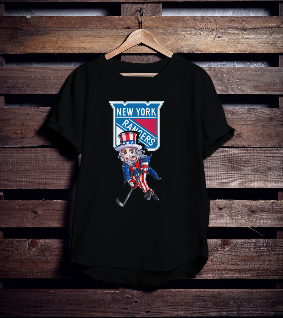 Uncle Sam New York Rangers Hockey 4Th Of July Celebration T-Shirt