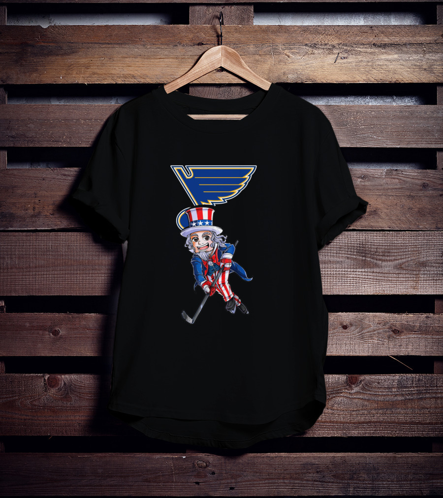 St. Louis Blues Uncle Sam Hockey 4Th Of July T-Shirt