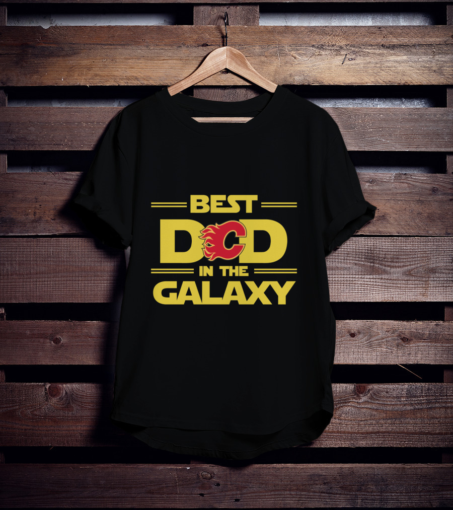 Best Dad In The Galaxy Calgary Flames T-Shirt