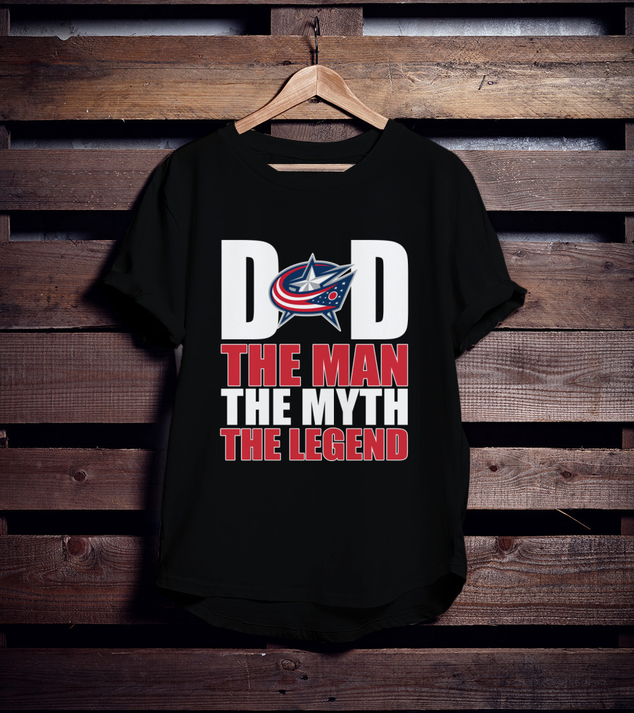 Columbus Blue Jackets Dad The Man The Myth The Legend T-Shirt