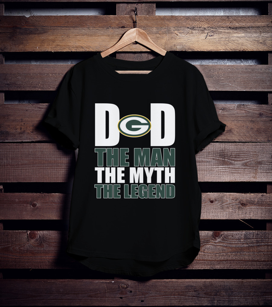Green Bay Packers Dad G The Man The Myth The Legend T-Shirt