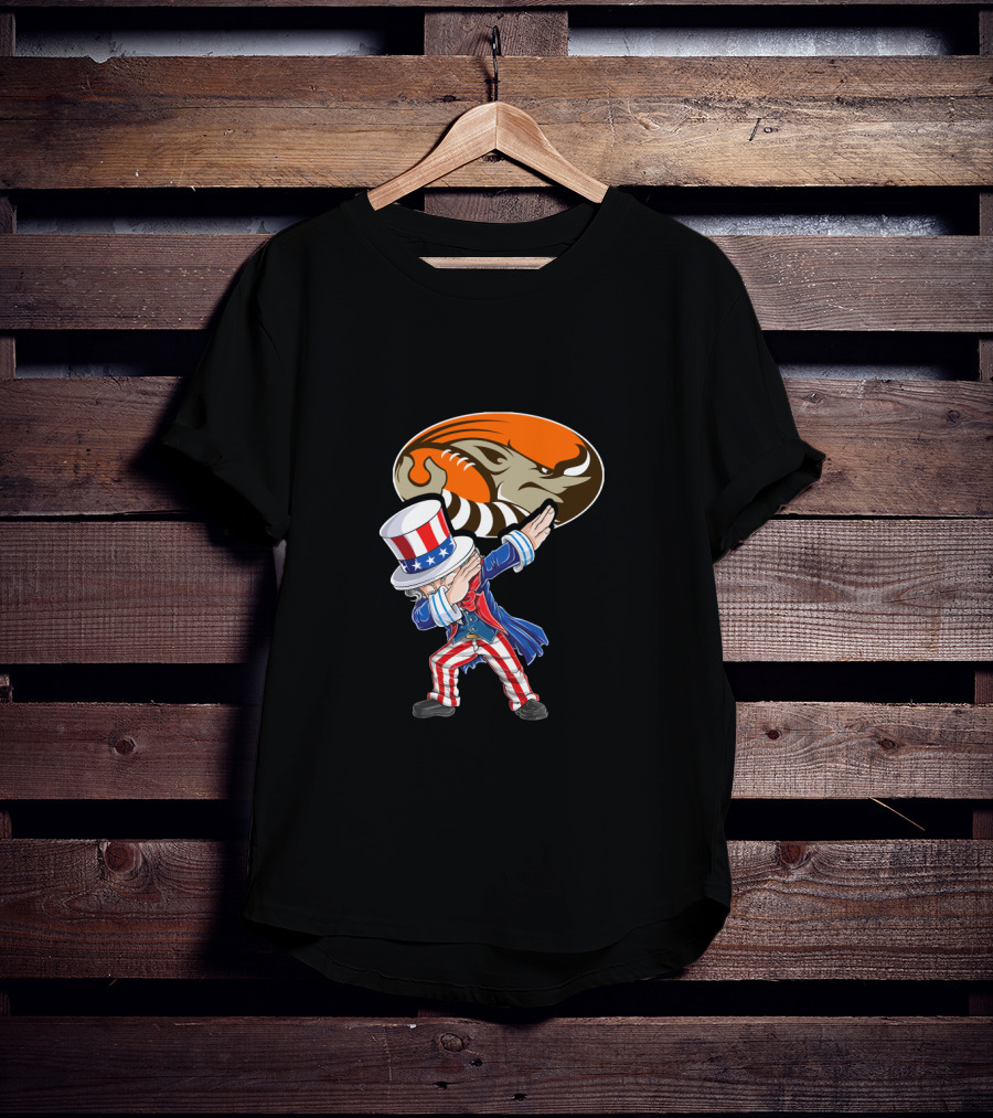 Cleveland Browns Uncle Sam Dabbing Football 4Th Of July T-Shirt
