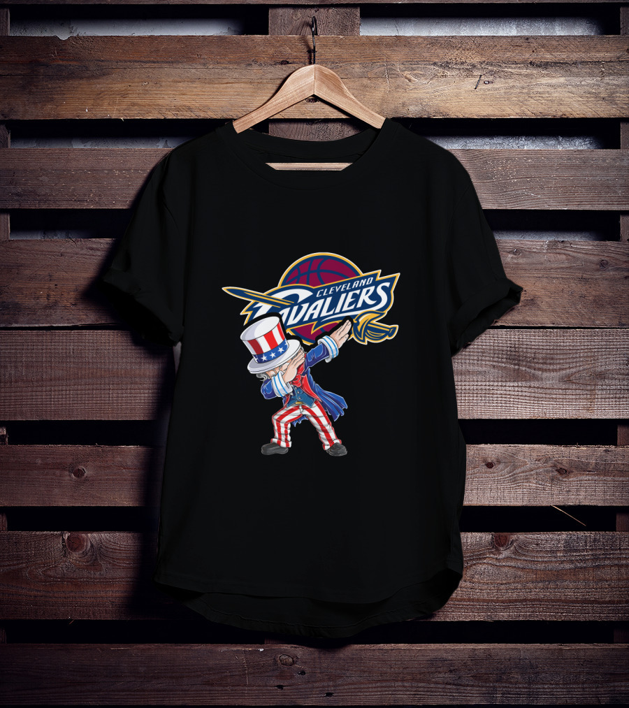 Cleveland Cavaliers Uncle Sam Dabbing 4Th July Basketball Celebration T-Shirt
