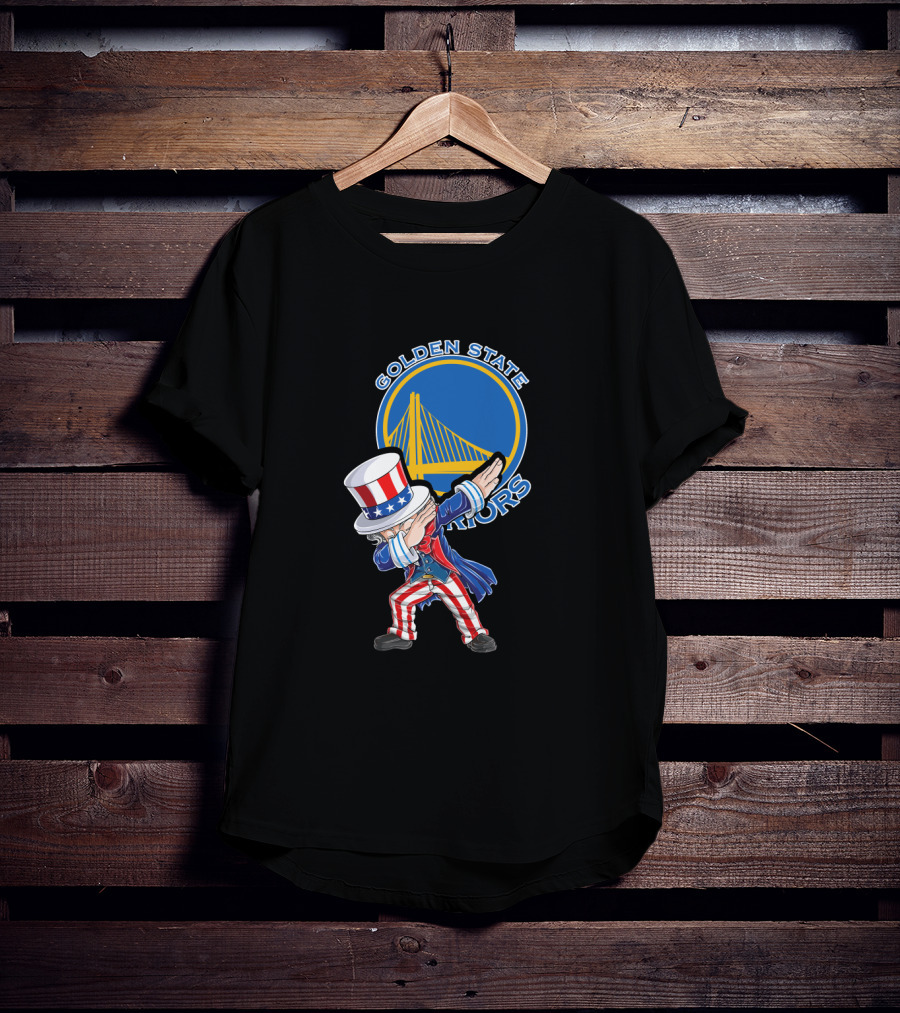 Golden State Warriors Uncle Sam Dabbing 4Th July Celebration T-Shirt