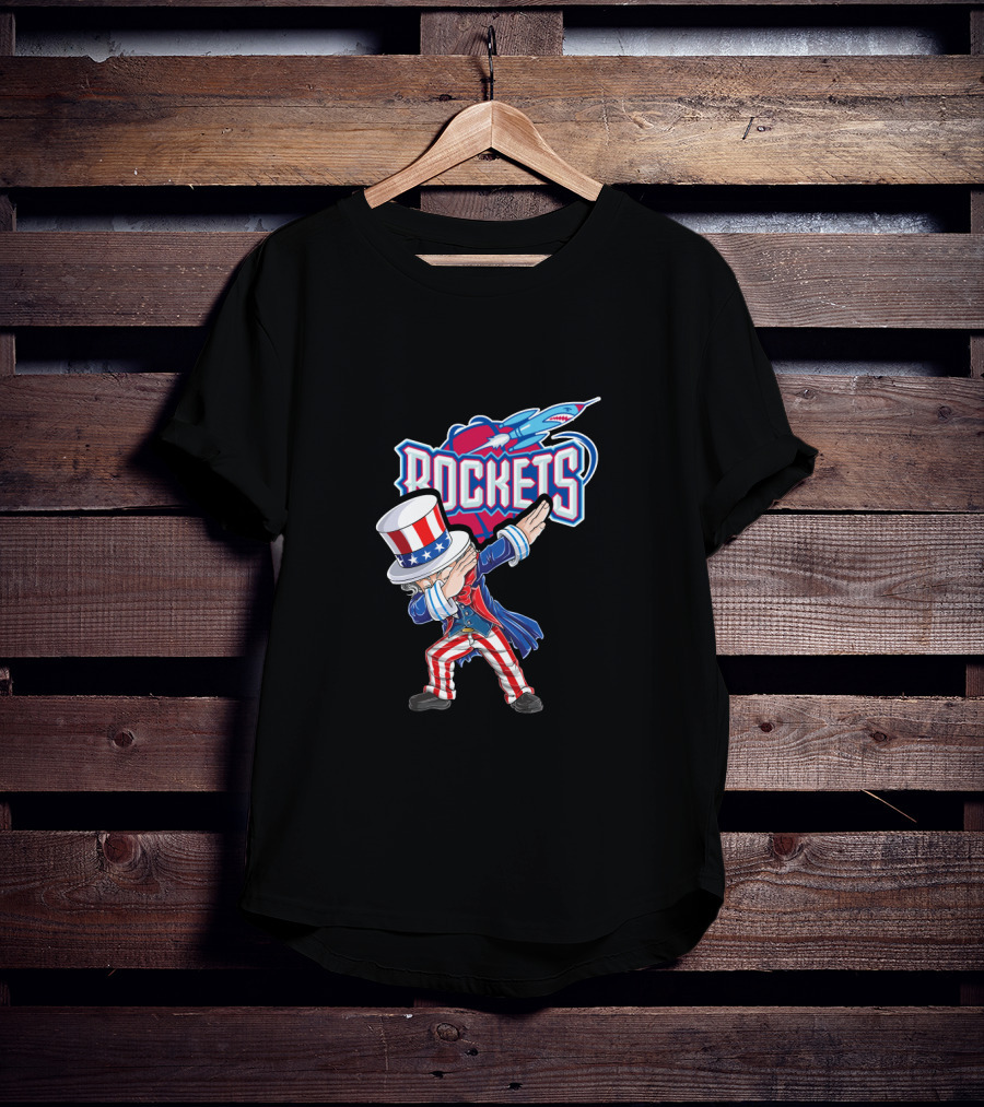 Uncle Sam Dabbing Rockets Patriotic 4Th Of July Celebration T-Shirt