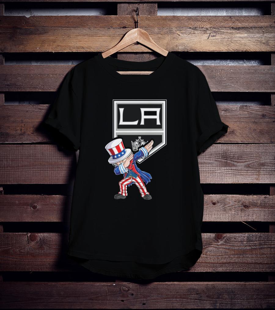 Uncle Sam Dabbing La Kings 4Th July Celebration T-Shirt