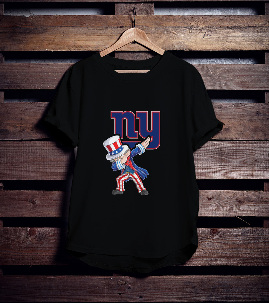 Uncle Sam Dabbing Ny Giants 4Th July Celebration T-Shirt
