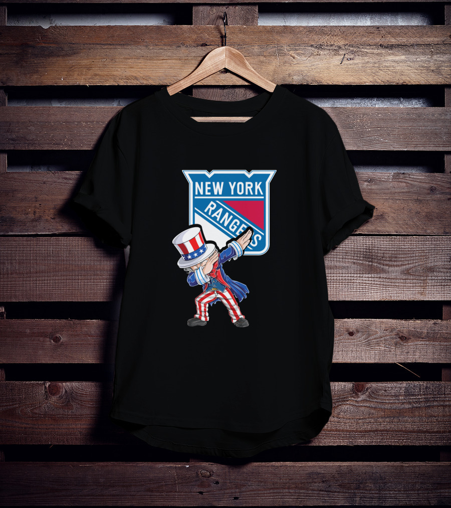 Uncle Sam Dabbing New York Rangers Fourth Of July Celebration T-Shirt