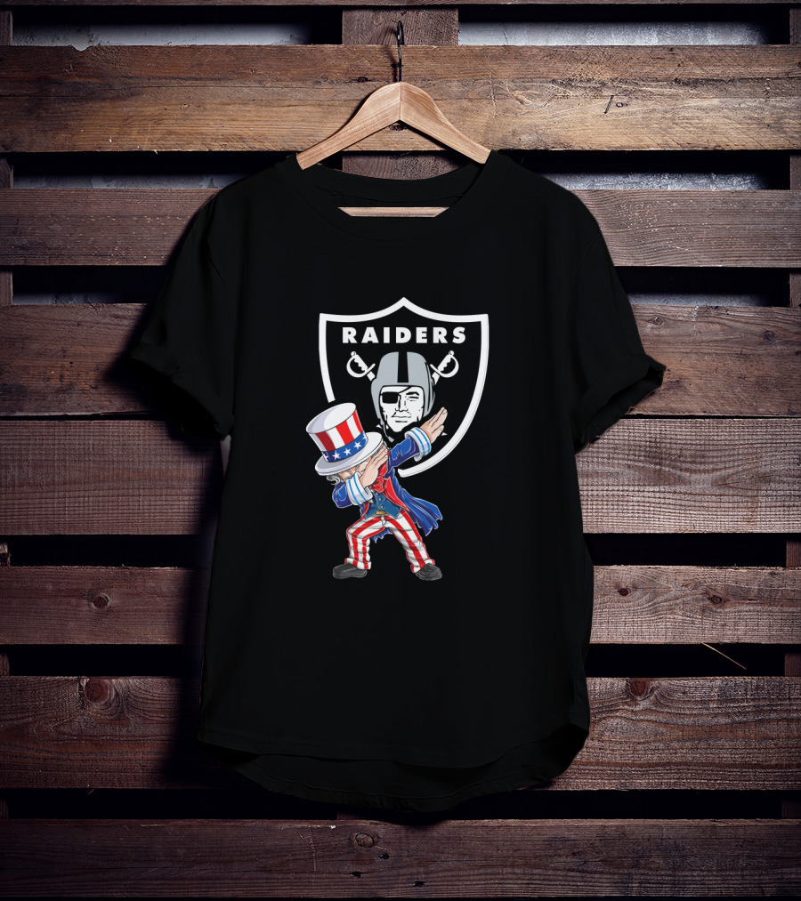 Uncle Sam Dabbing Raiders Fourth Of July Celebration T-Shirt