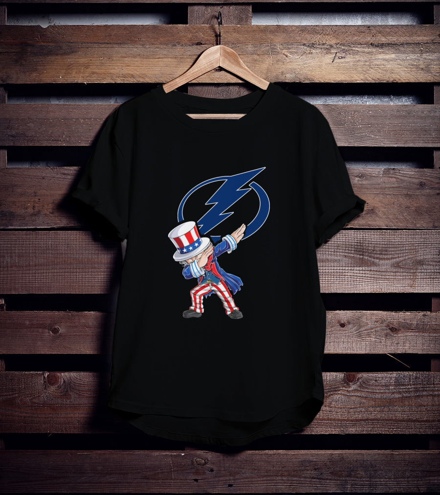 Uncle Sam Dabbing Tampa Bay Lightning For 4Th Of July T-Shirt