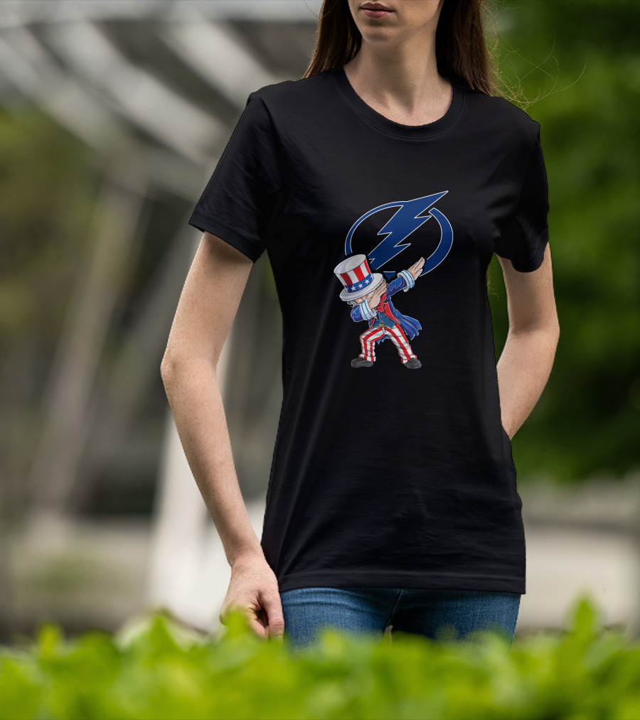 Uncle Sam Dabbing Tampa Bay Lightning For 4Th Of July T-Shirt