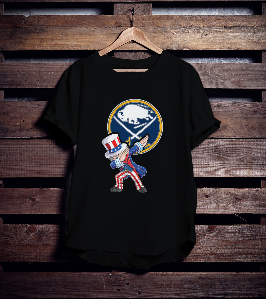 Uncle Sam Dabbing Buffalo Sabres Fans 4Th July Celebration T-Shirt