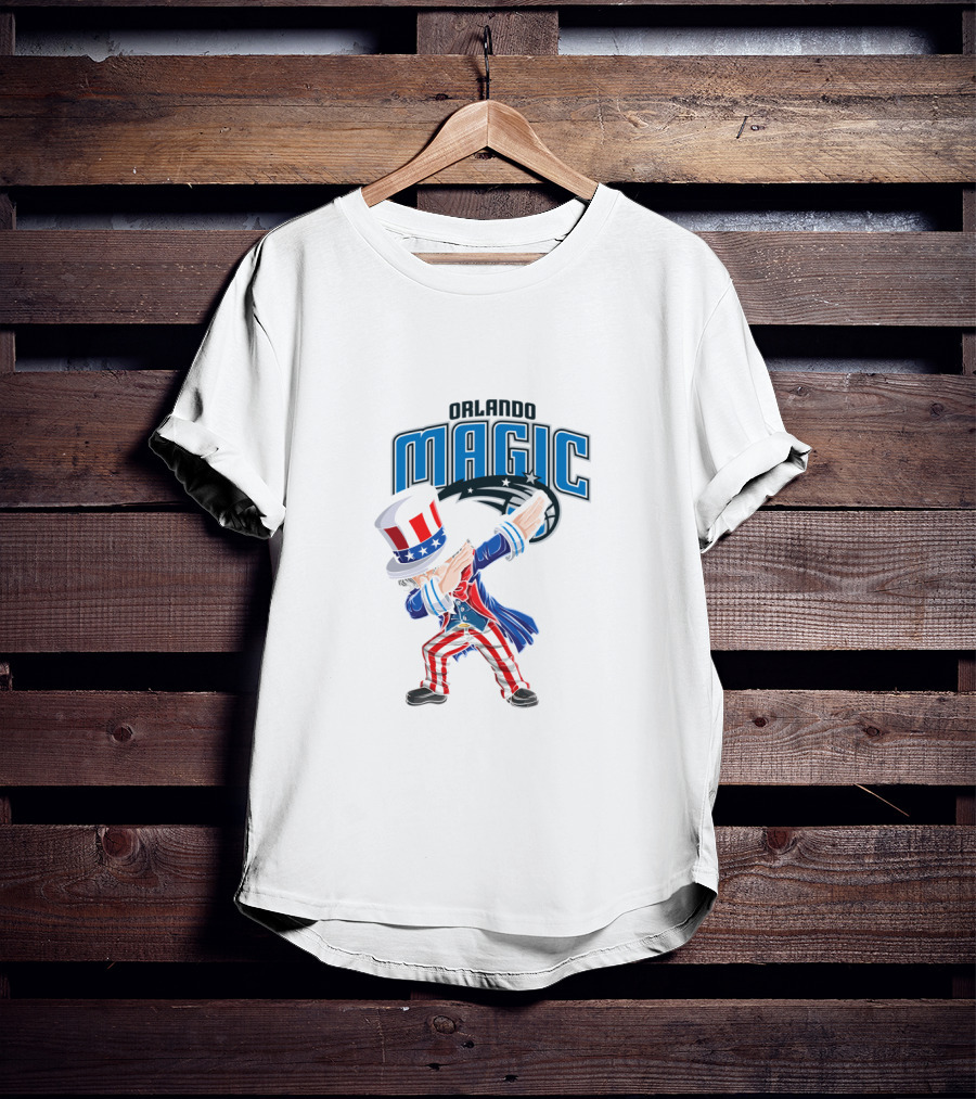 Orlando Magic Uncle Sam Dabbing 4Th July Celebration Fans T-Shirt