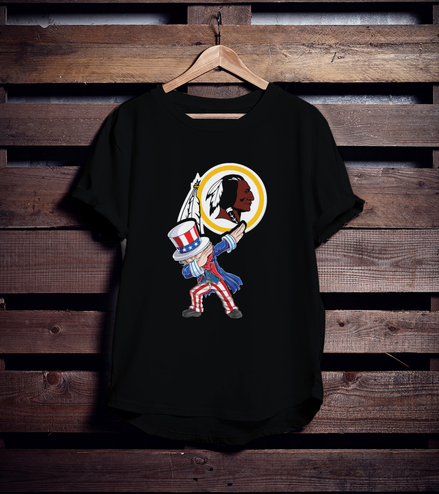 Uncle Sam Dabbing 4Th July Washington Redskins T-Shirt