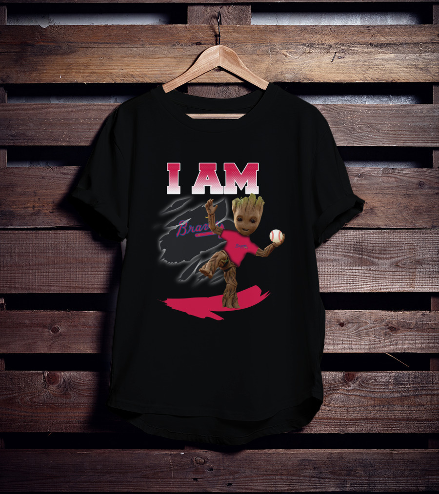 I Am Braves Groot Baseball Fan T-Shirt