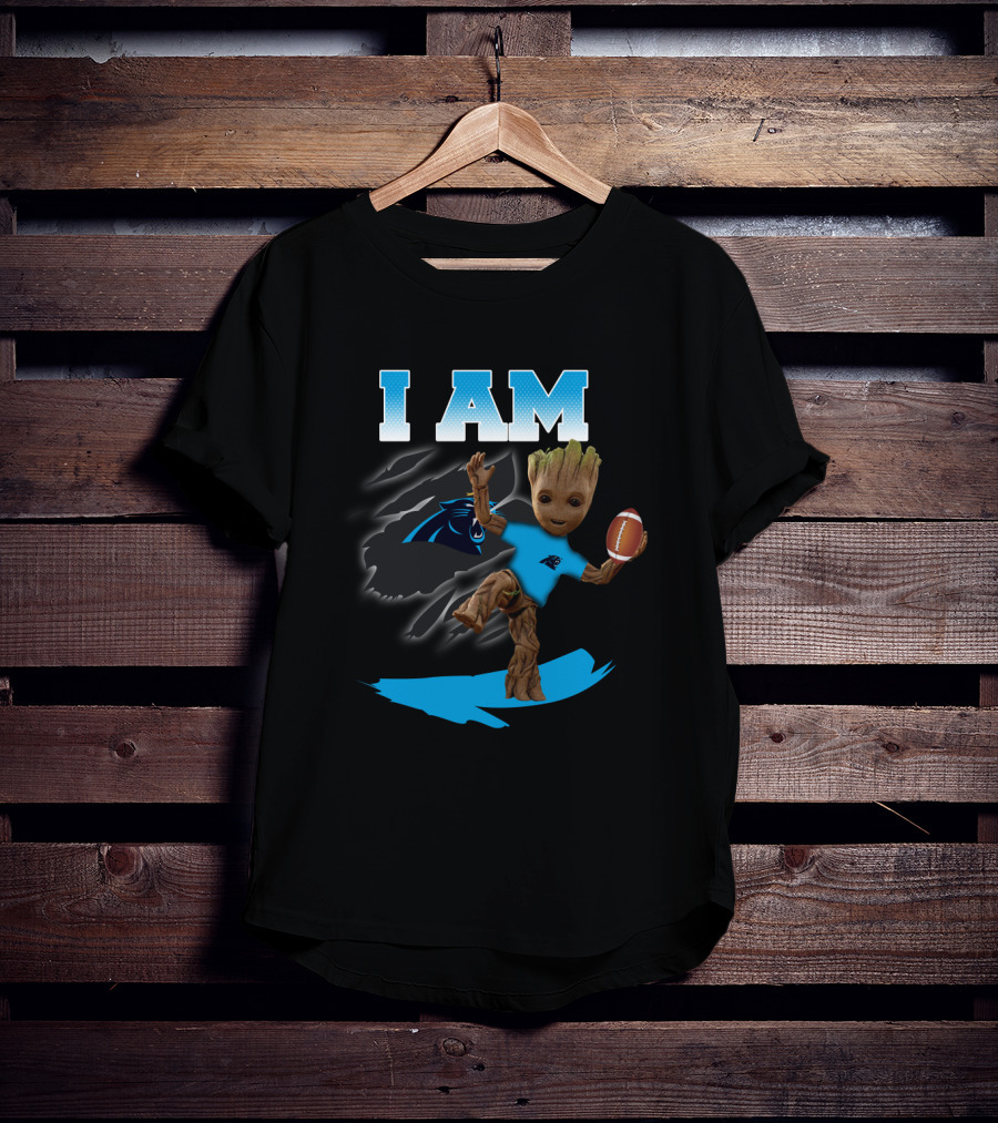 I Am Carolina Panthers Groot Football Fan T-Shirt