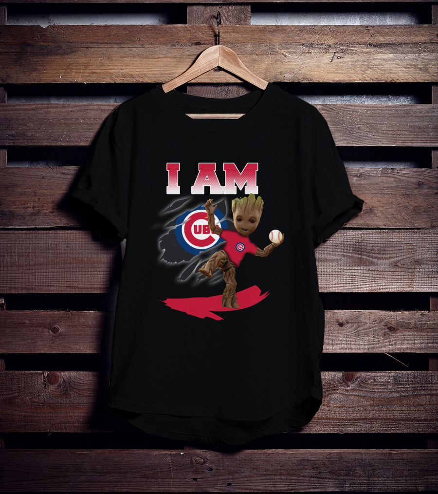 I Am Chicago Cubs Groot Baseball Fan T-Shirt