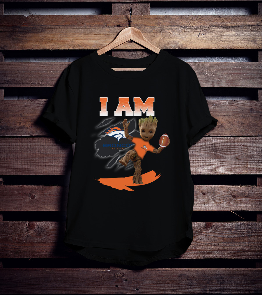 I Am Denver Broncos Groot Football Fan T-Shirt