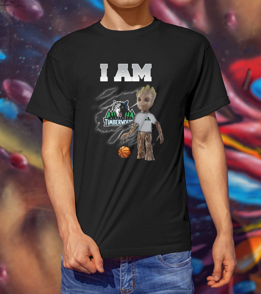 I Am Minnesota Timberwolves Groot Balloon T-Shirt