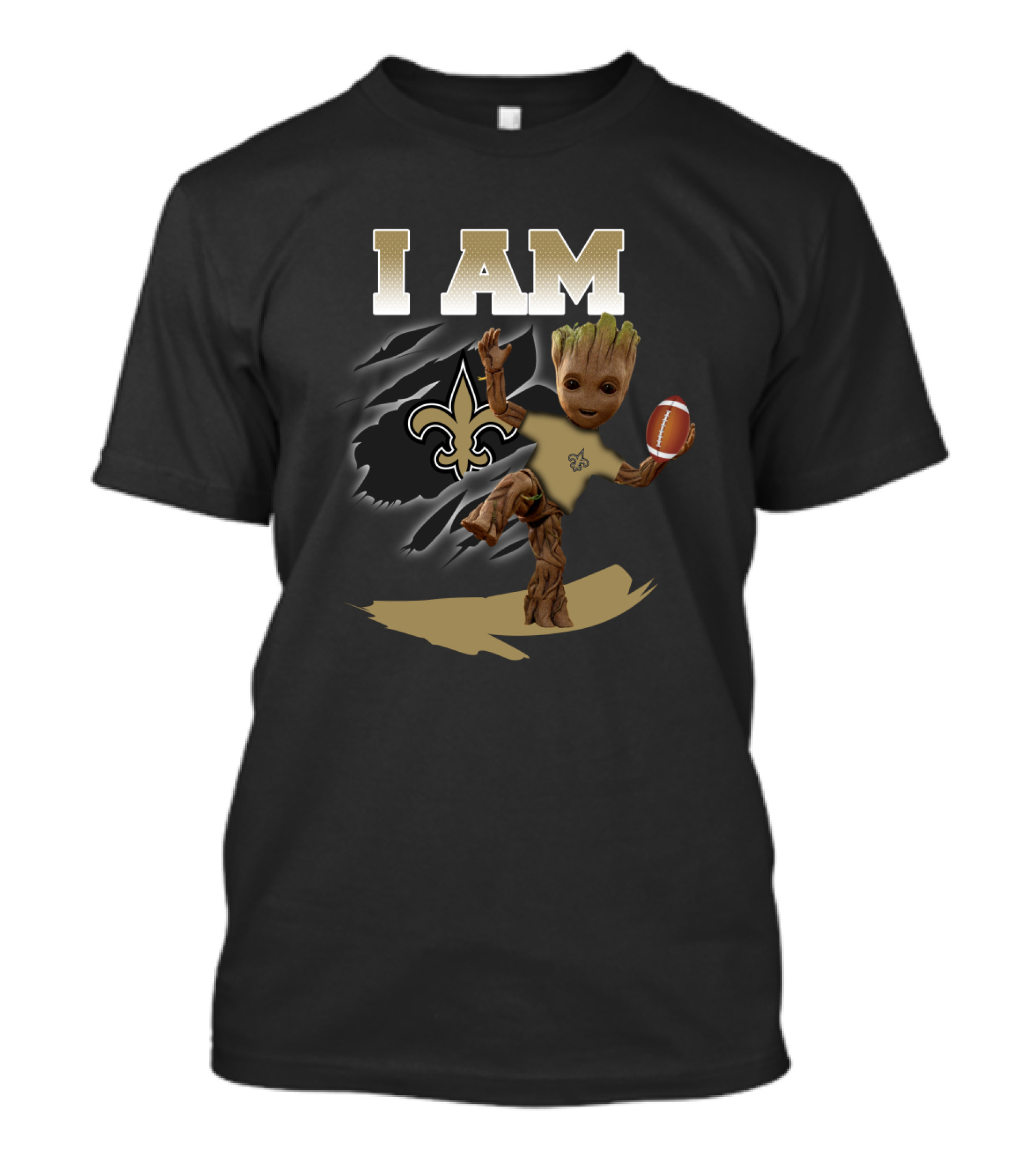 I Am New Orleans Saints Groot Football T-Shirt