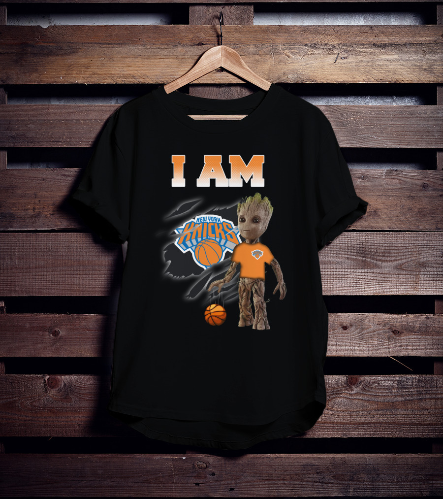 I Am New York Knicks Groot Basketball Fan T-Shirt