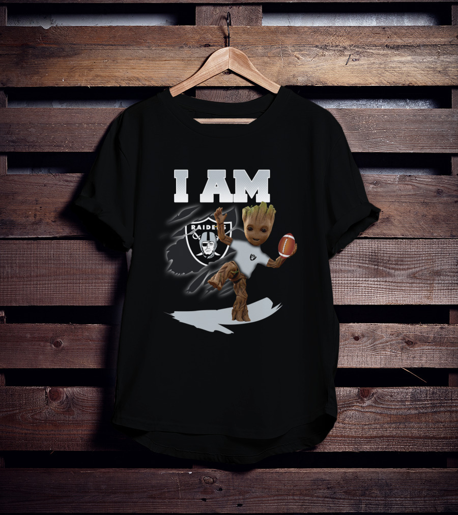 I Am Oakland Raiders Groot Football Fan T-Shirt