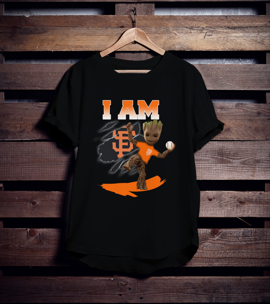 I Am San Francisco Giants Groot Baseball Fan T-Shirt
