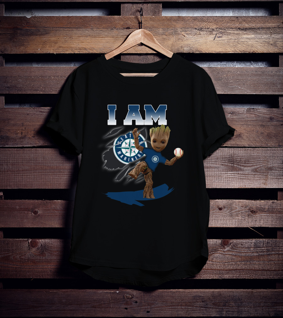I Am Seattle Mariners Groot Baseball Fan T-Shirt