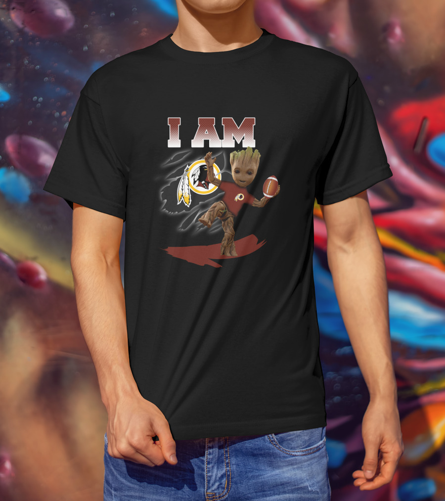 I Am Groot Washington Redskins Football Fan T-Shirt