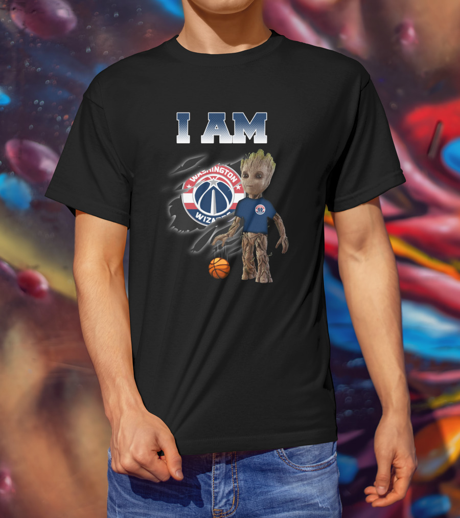 I Am Washington Wizards Groot Basketball T-Shirt