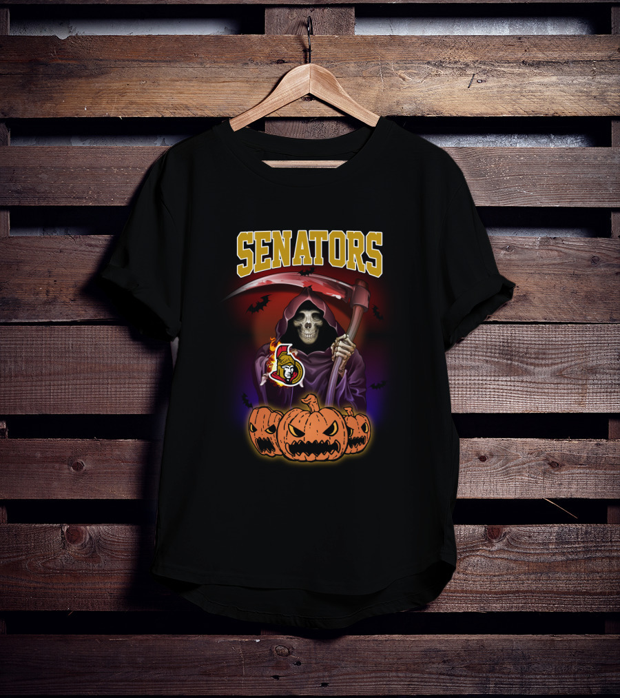 Senators Reaper Pumpkin Halloween Ottawa Senators T-Shirt